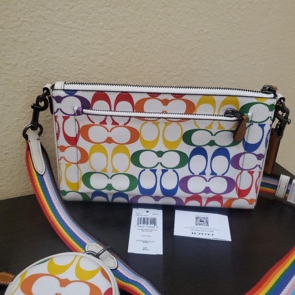 Coach Holden Crossbody In Rainbow Signature - Picture 2 of 14